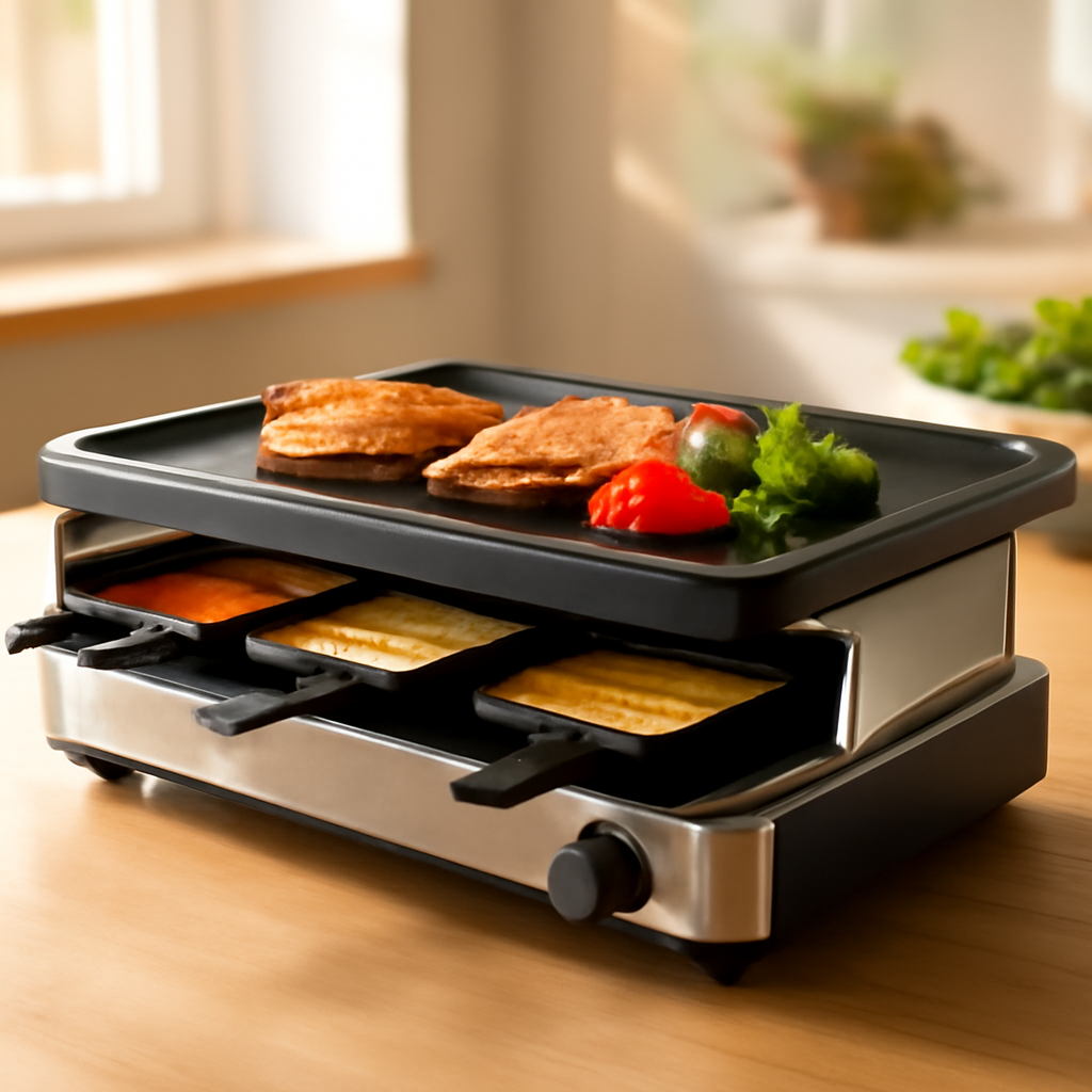 Guide d'achat : appareil à raclette idéal pour 8 personnes – Utilisation au jardin (IA)